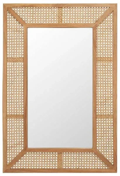 Tulia Glass Mirror in Natural - The Mayfair Hall