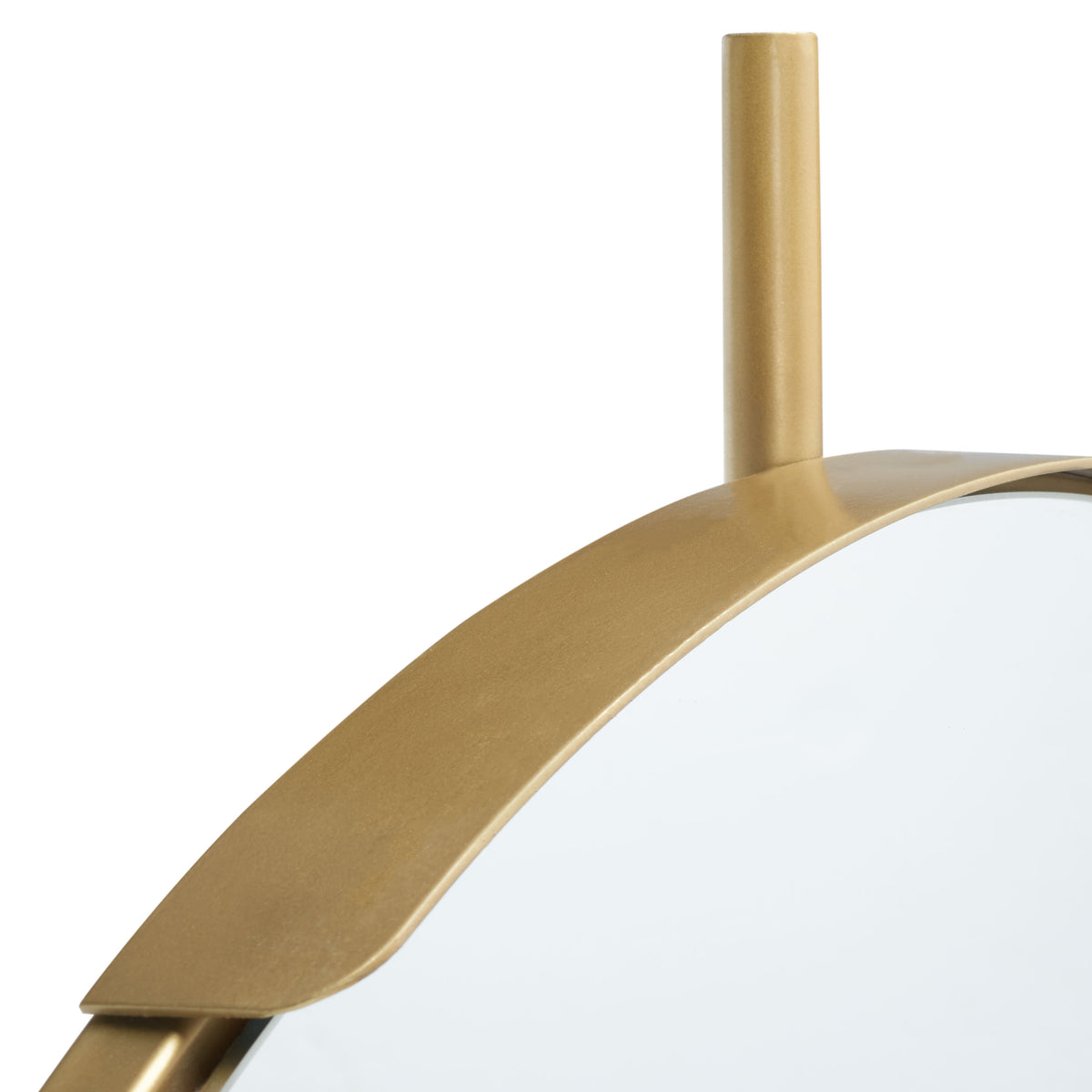 Orford Iron and Glass Mirror in Brass — 30″