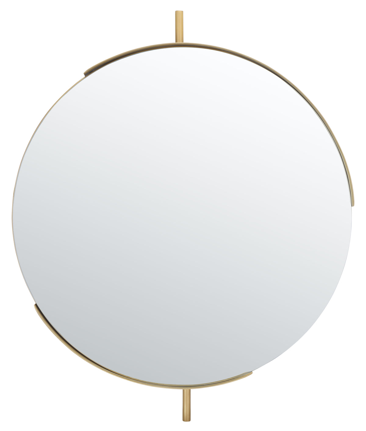 Orford Iron and Glass Mirror in Brass — 30″