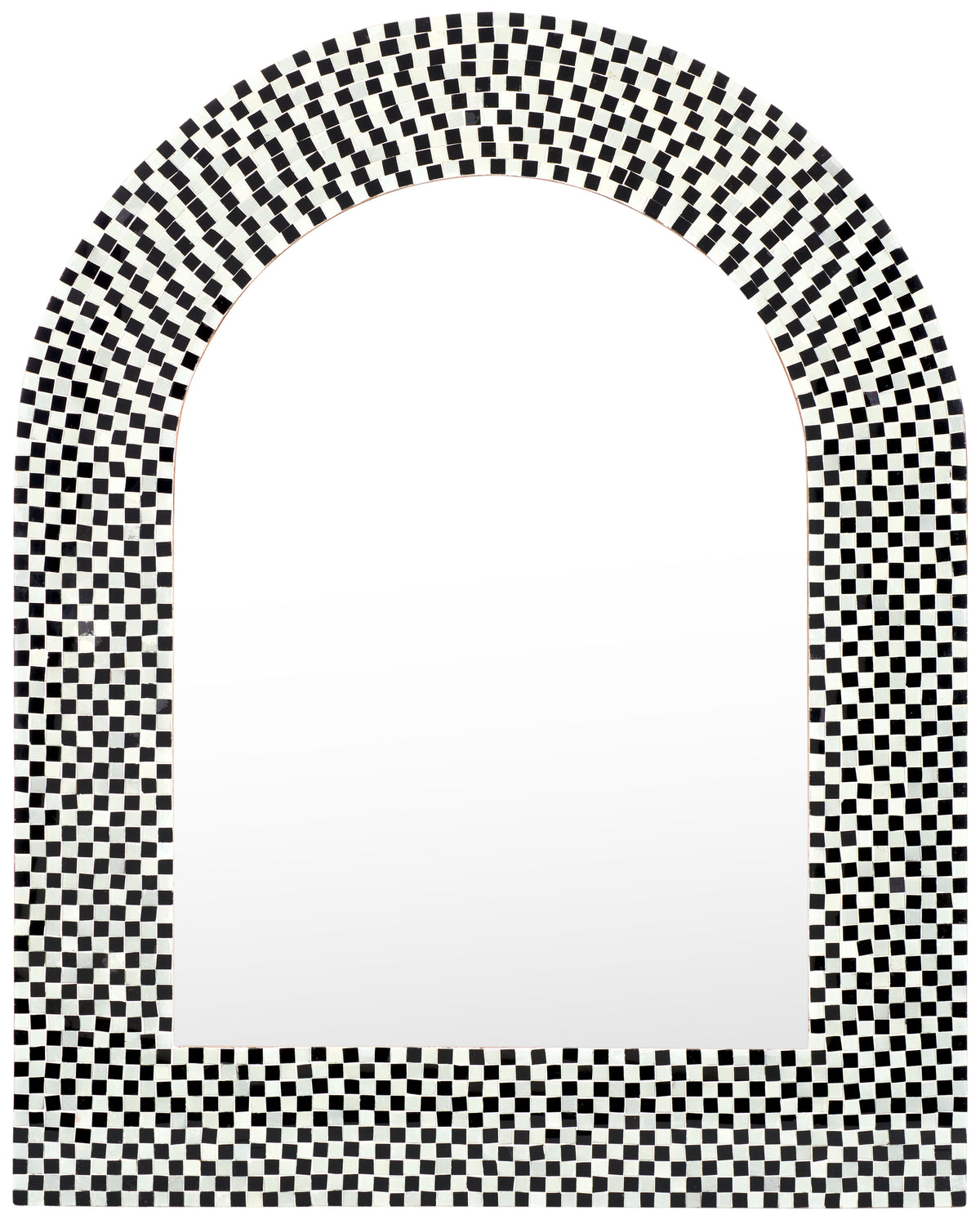 Martini Glass Mosaic and MDF Mirror in Black and White — 30″