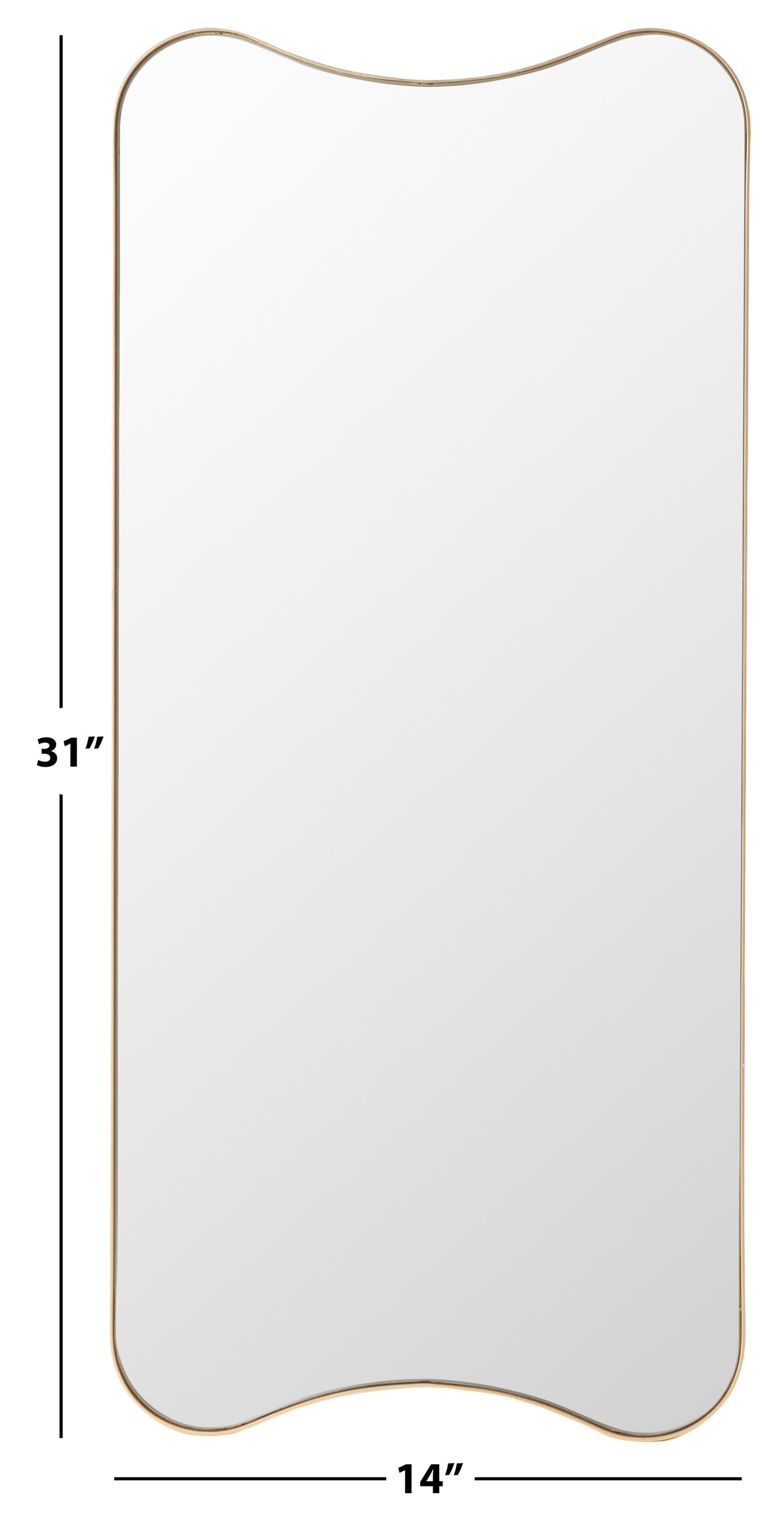 Hyla Iron Mirror in Gold — 14″