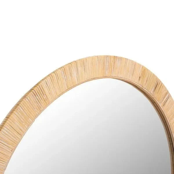 Mila Wooden Frame Mirror in Natural - The Mayfair Hall