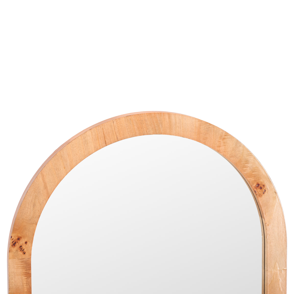 Kuo Wood and Metal Mirror in Natural — 26″