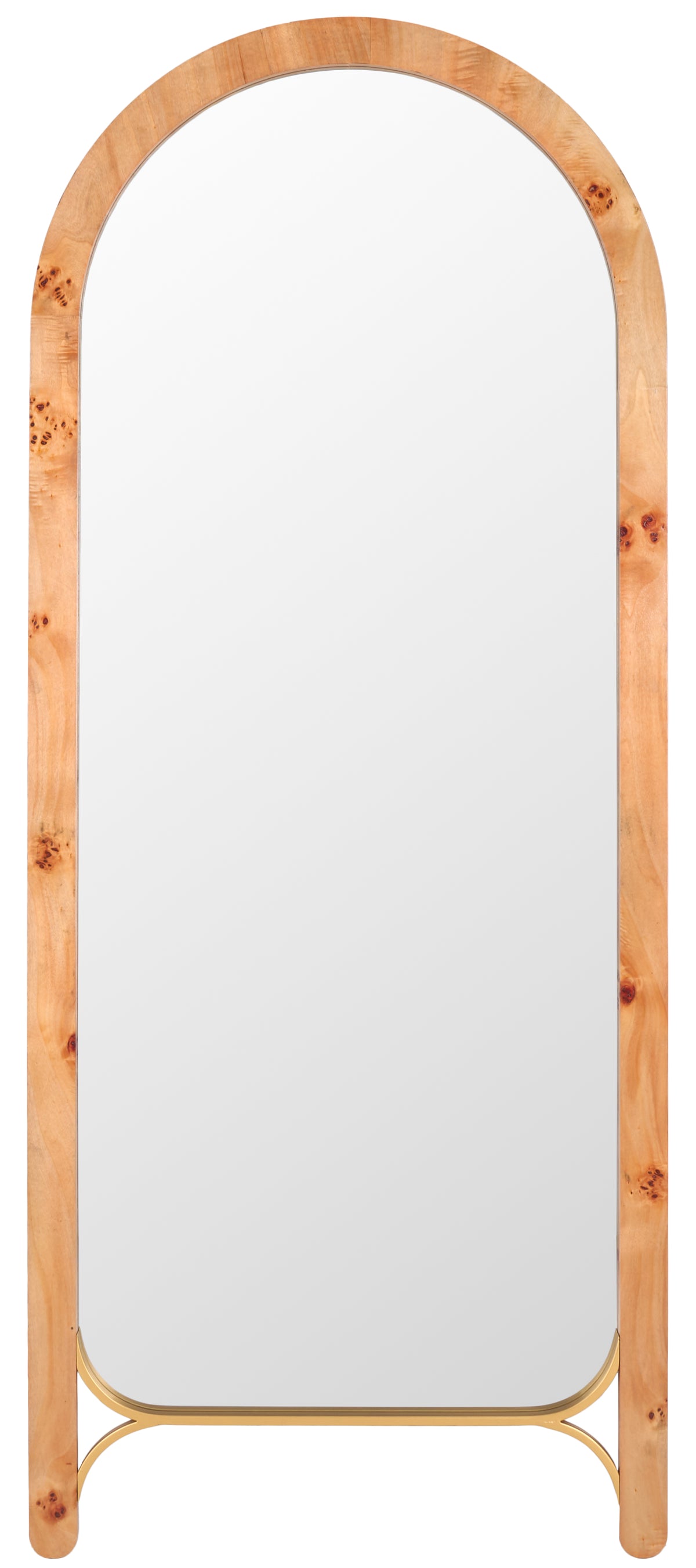 Kuo Wood and Metal Mirror in Natural — 26″
