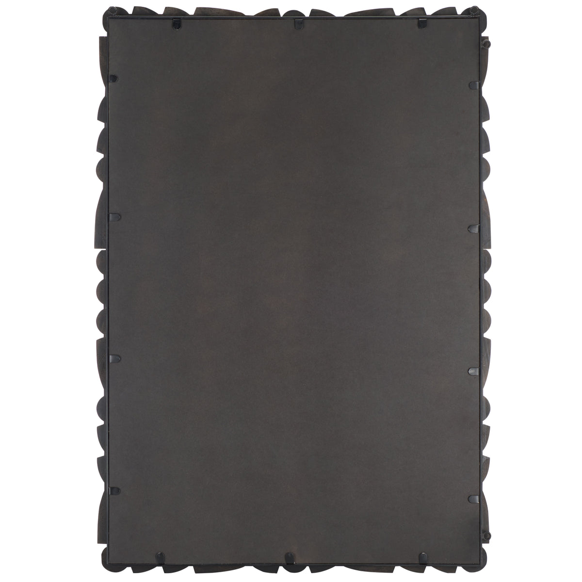 Gabbhi Pinewood and Metal Mirror in Gray and Black — 24.8″