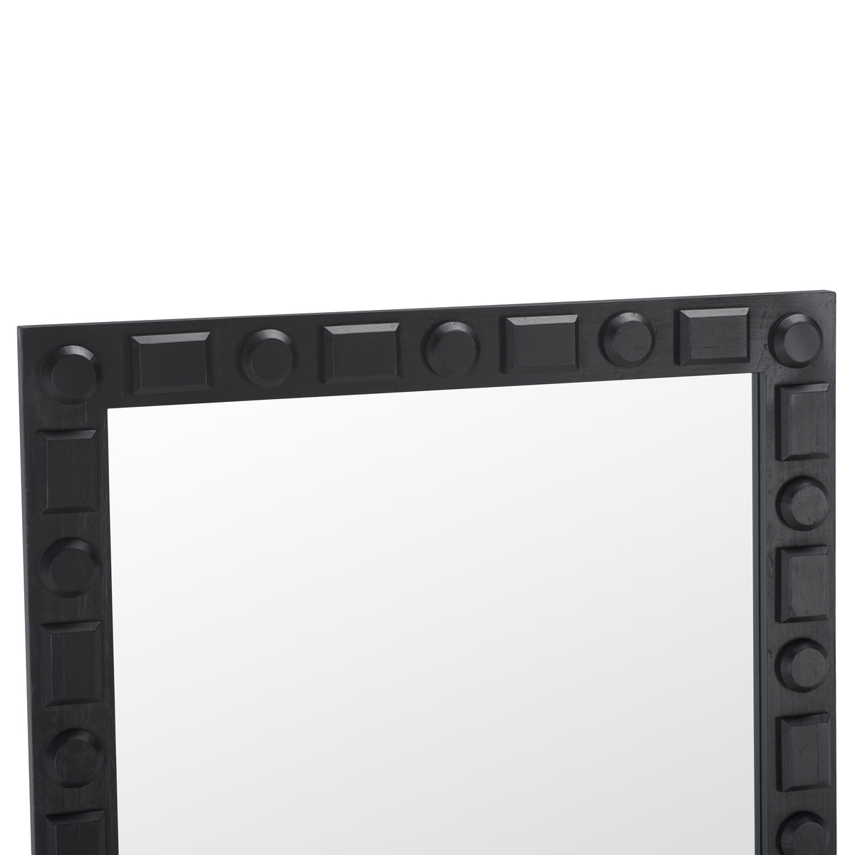 Odette MDF and Veneer Mirror in Black — 31″