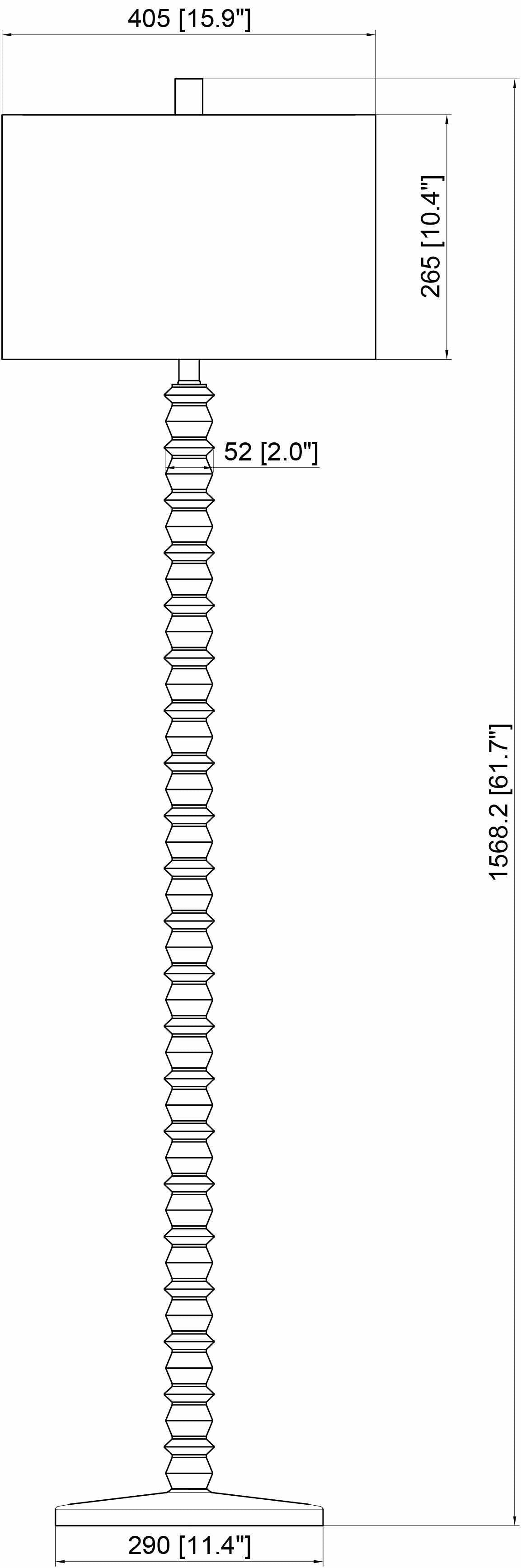 Motozintla Dark Brown Wood Floor Lamp