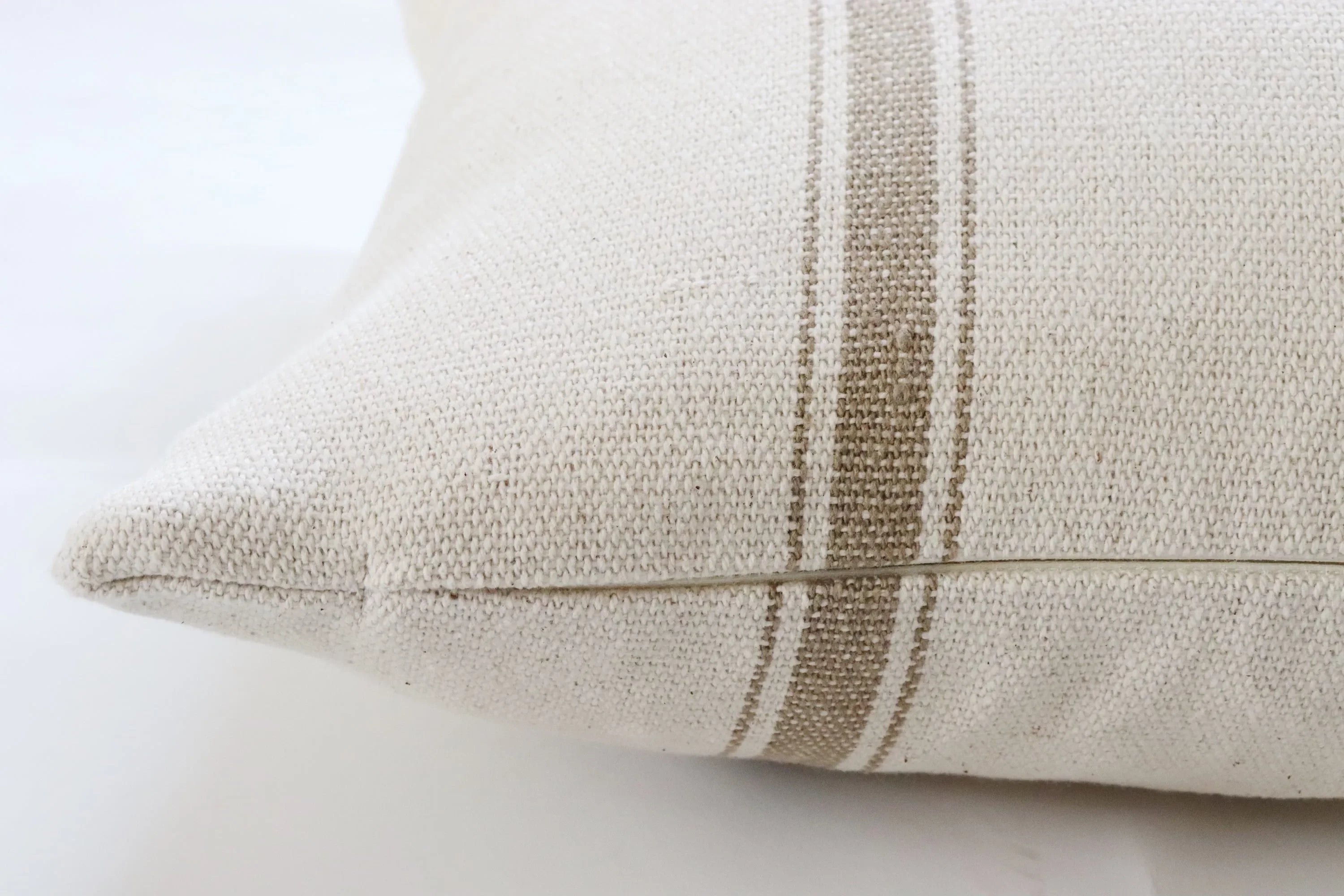 Mae Stripe Pillow Cover in Brown and Natural - The Mayfair Hall
