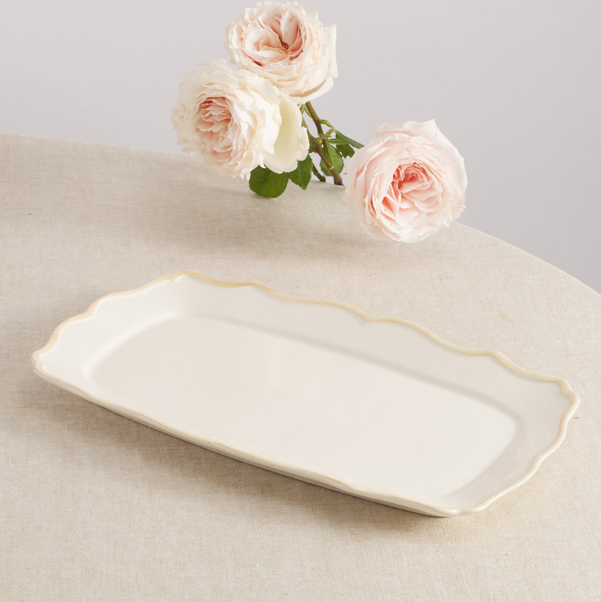 Colette Earthenware Rectangular Serving Tray by Maison Madison Home