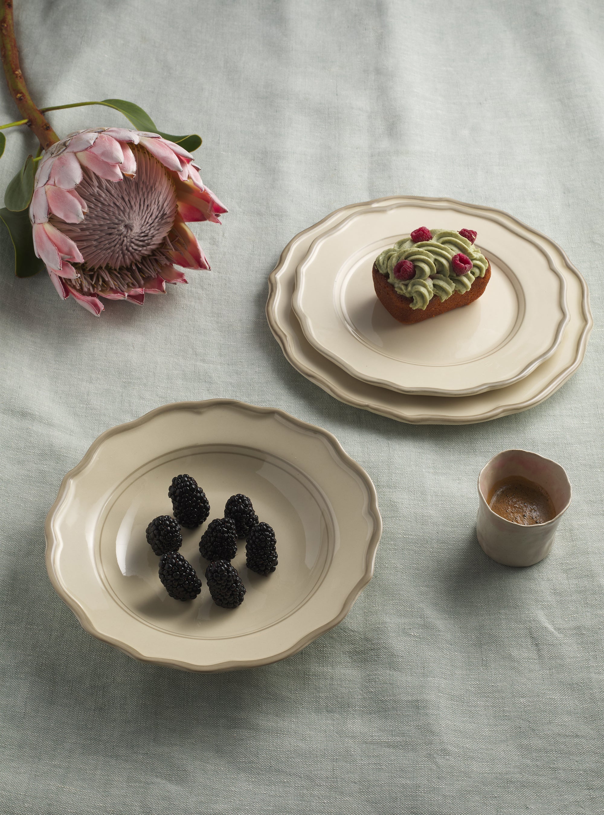 Sylvia 12 Piece Dinnerware Set with Pasta Bowl