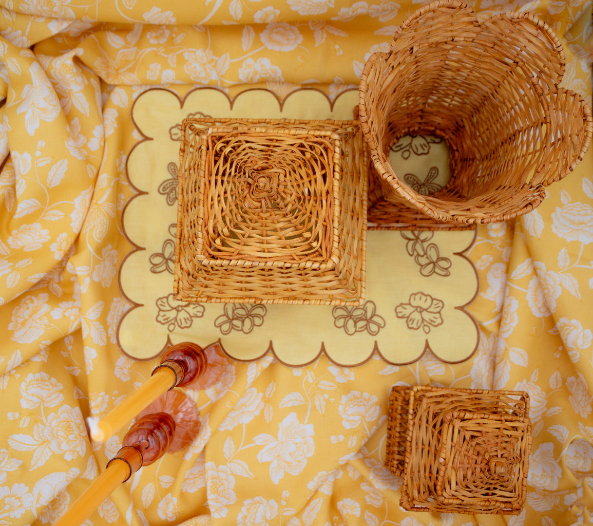 100% Premium Linen - Marigold Flora Parlour Tablecloth