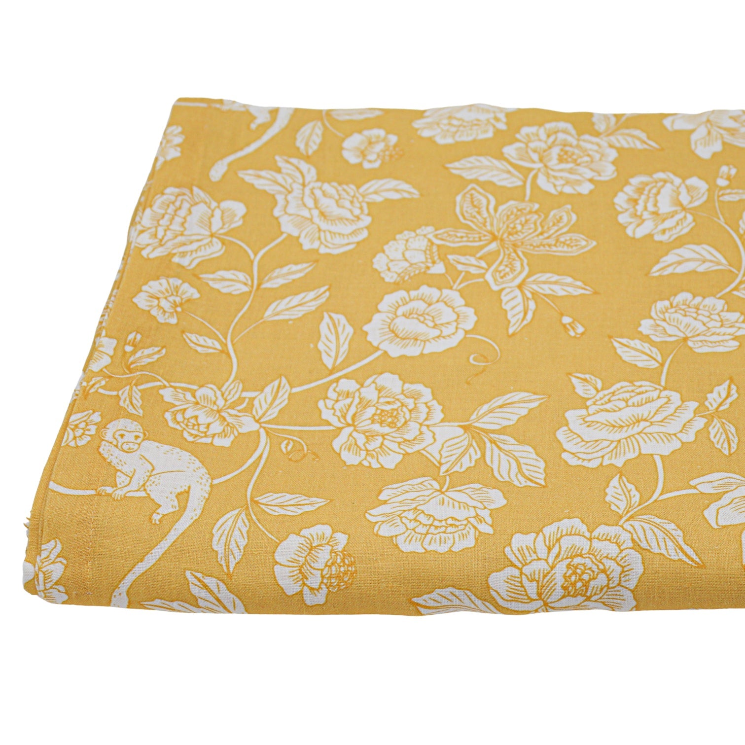 100% Premium Linen - Marigold Flora Parlour Tablecloth