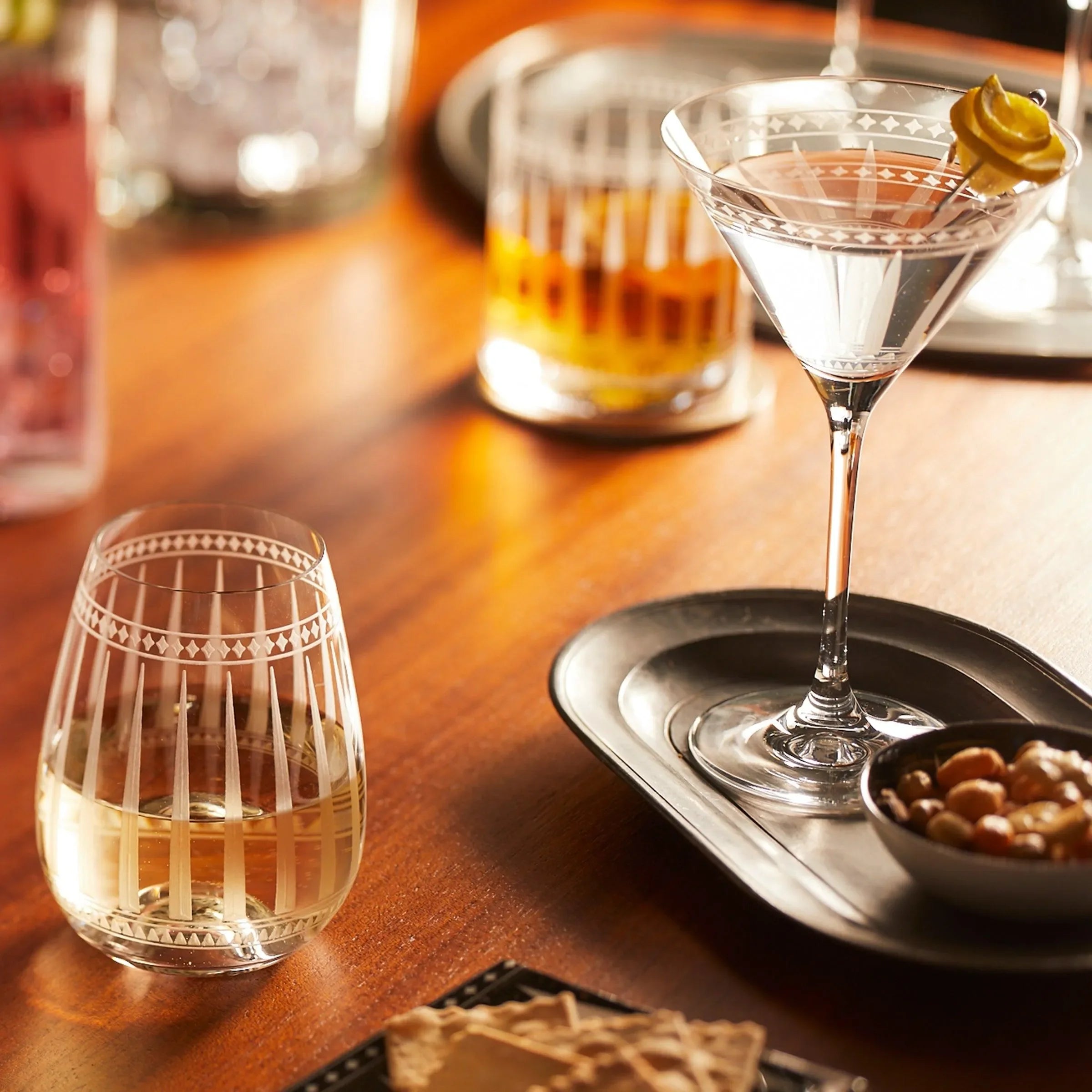 Marrakech Stemless Wine Glasses 14 Oz. (Set of 2) - The Mayfair Hall