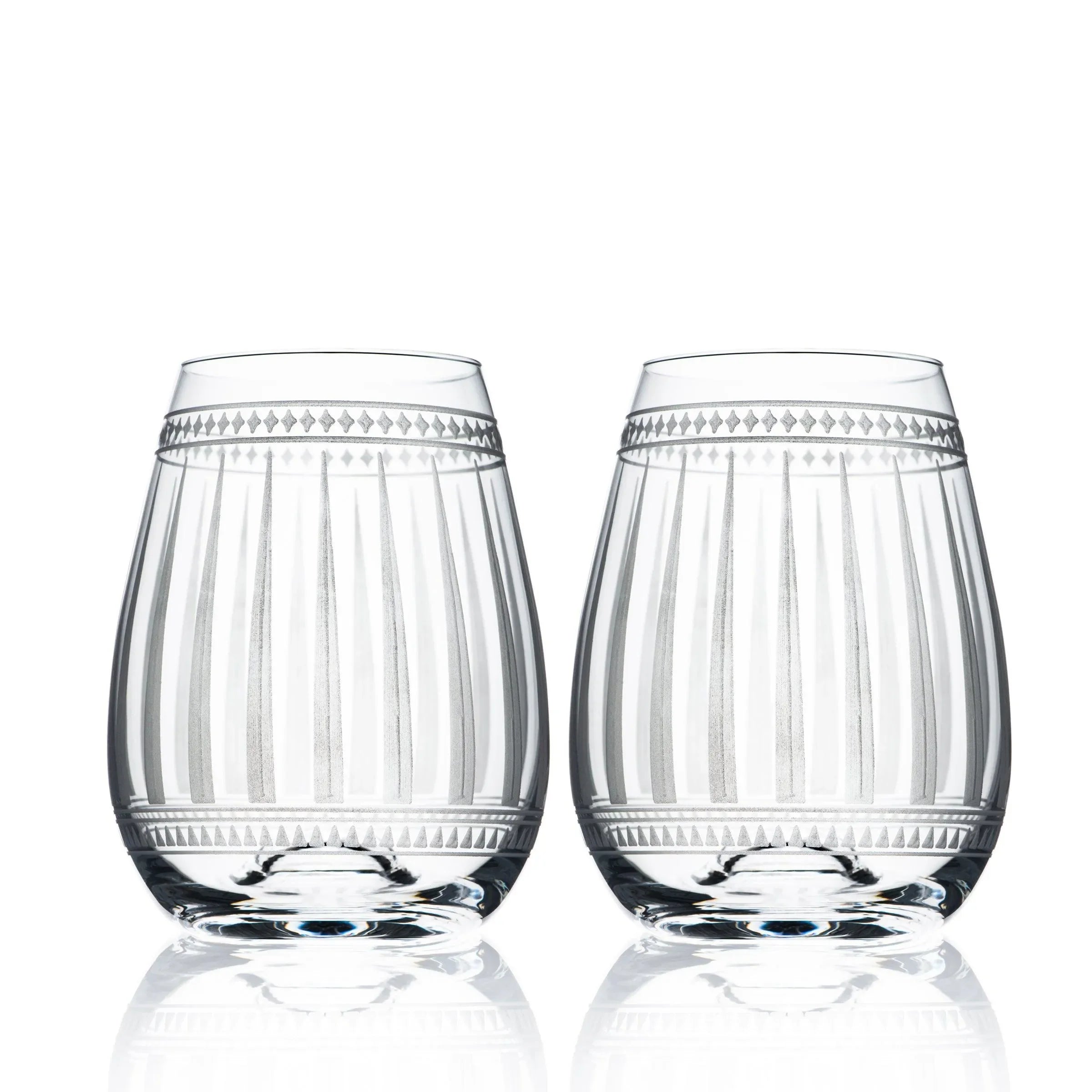 Marrakech Stemless Wine Glasses 14 Oz. (Set of 2) - The Mayfair Hall