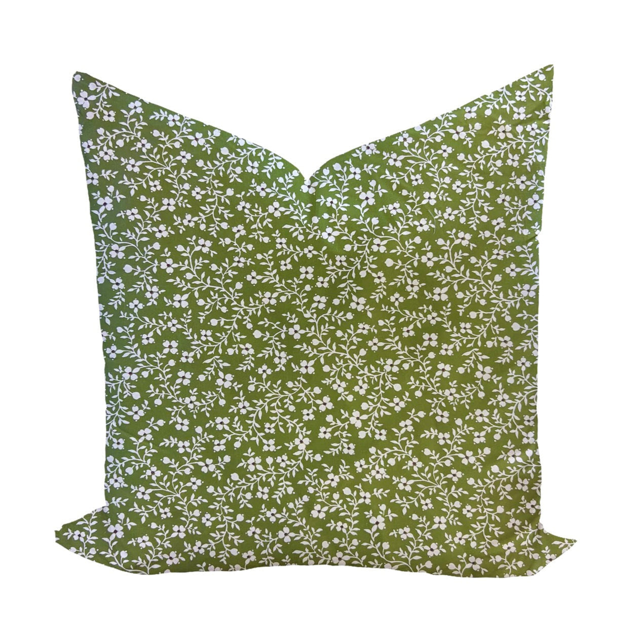 Megan Pillow Cover in Olive Reverse