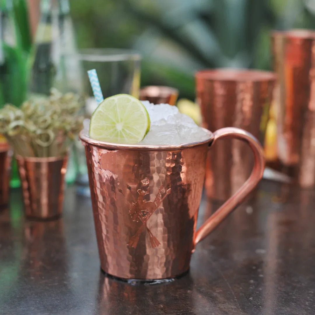 Solid Copper Mule Mug, Copper Handle, 18 oz - The Mayfair Hall