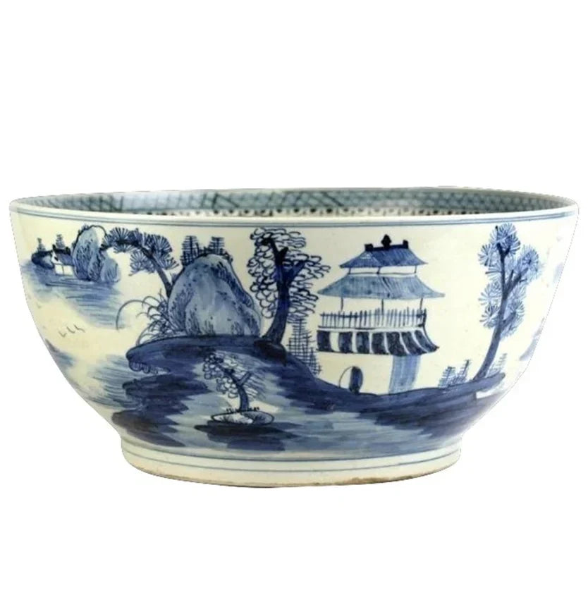 Large Village Scene Bowl - The Mayfair Hall