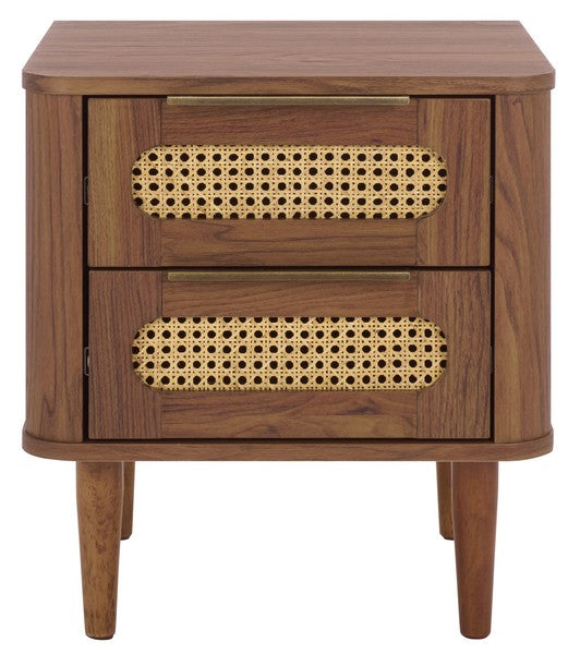 Brey 2 Drawer Nightstand in Walnut
