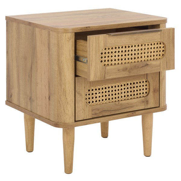 Brey 2 Drawer Nightstand in Oak