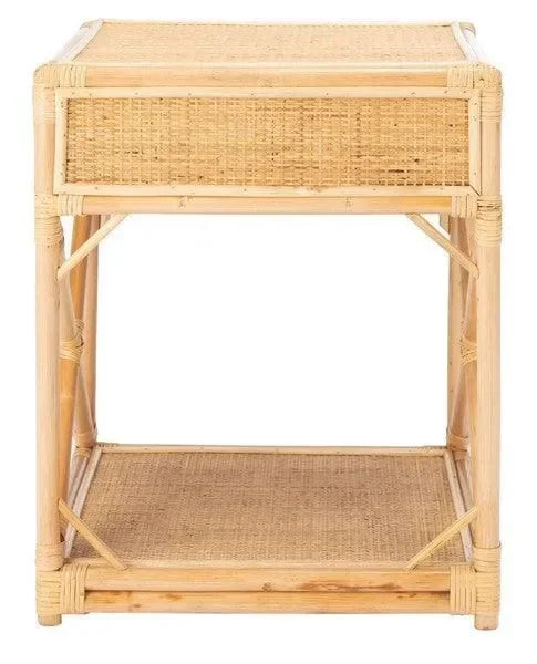 Bali Rattan Nightstand in Natural - The Mayfair Hall