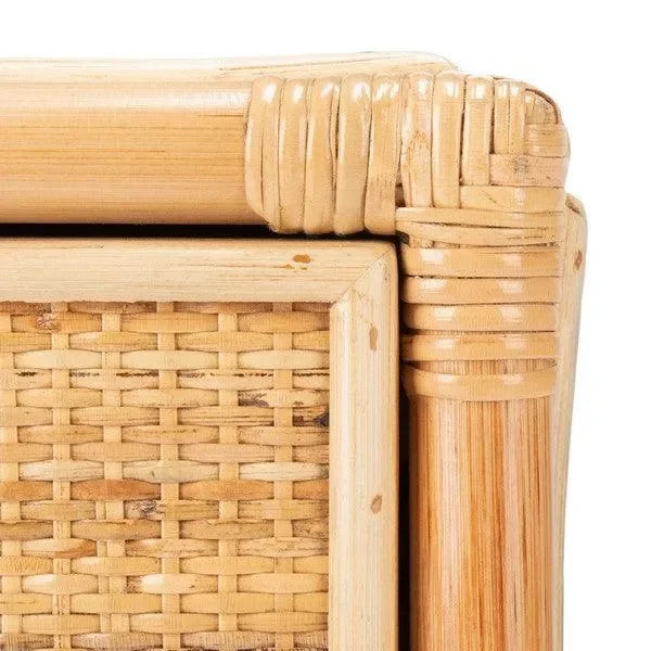 Bali Rattan Nightstand in Natural - The Mayfair Hall