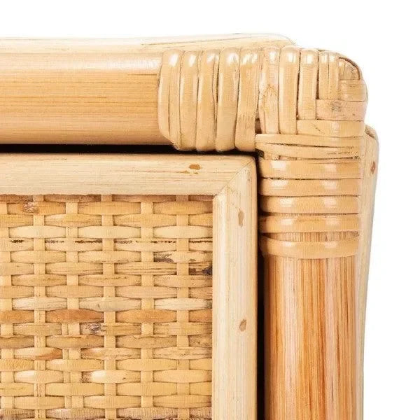 Bali Rattan Nightstand in Natural - The Mayfair Hall