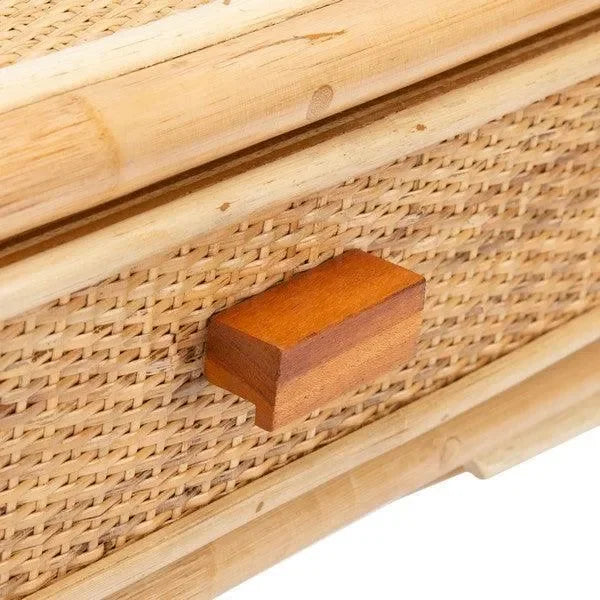 Bali Rattan Nightstand in Natural - The Mayfair Hall