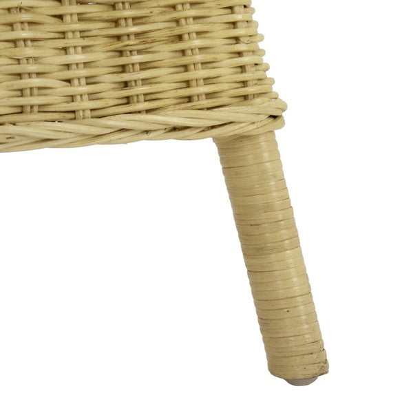 Balian Rattan Nightstand with 1 Shelf and 1 Drawer in Natural White