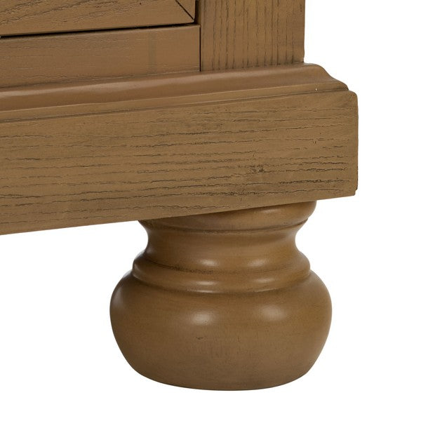 Arshia Wood Nightstand with 2 Drawer in Sand