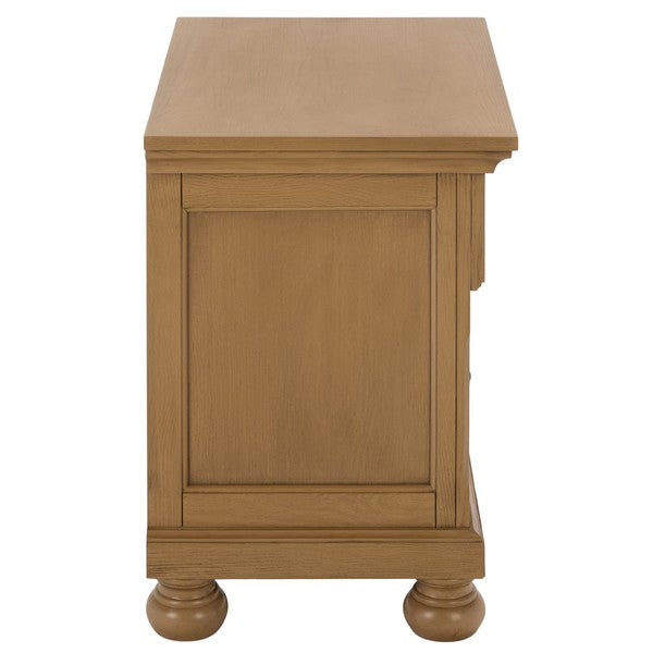 Arshia Wood Nightstand with 2 Drawer in Sand