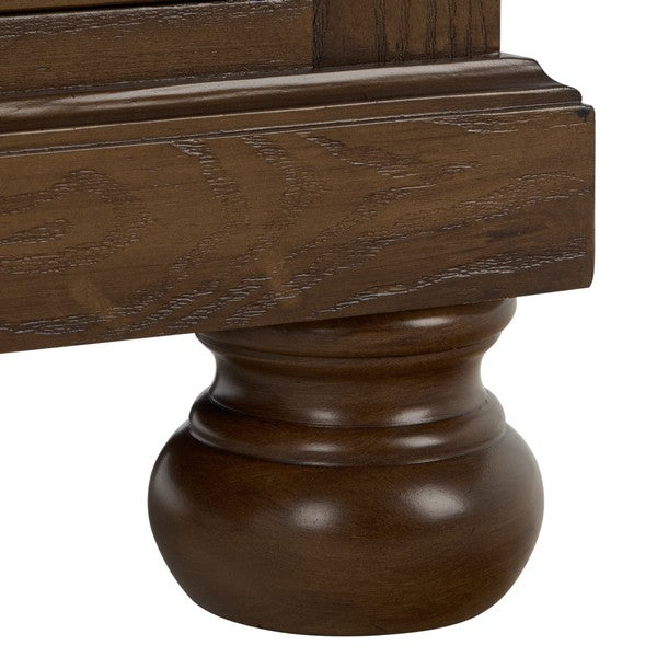 Arshia Wood Nightstand with 2 Drawer in Walnut