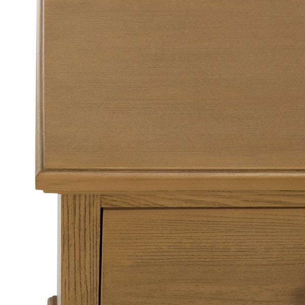 Dorcey Wood Nightstand with 2 Drawer in Sand