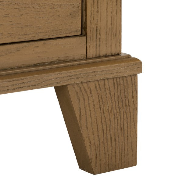 Dorcey Wood Nightstand with 2 Drawer in Sand