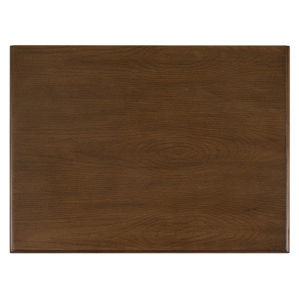 Dorcey Wood Nightstand with 2 Drawer in Walnut
