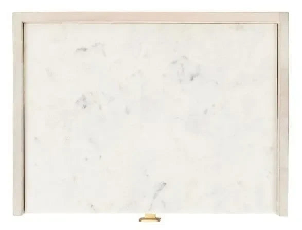Tahseen Acacia Wood Nightstand in White Wash - The Mayfair Hall