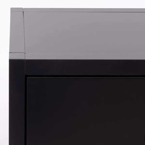 Sadie Wood Nightstand in Black