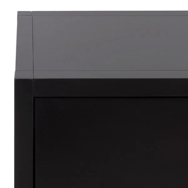 Sadie Wood Nightstand in Black
