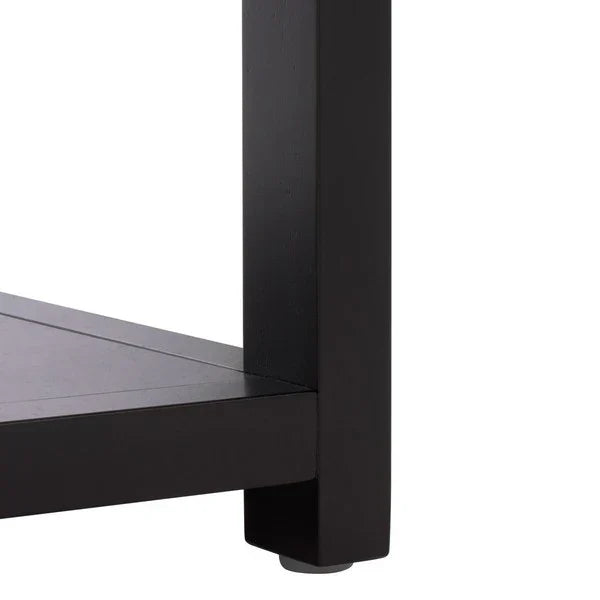 Sadie Wood Nightstand in Black