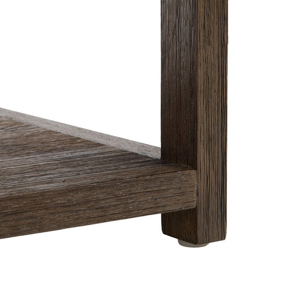 Sadie Wood Nightstand with 1 Drawer and 1 Shelf in Distressed Brown