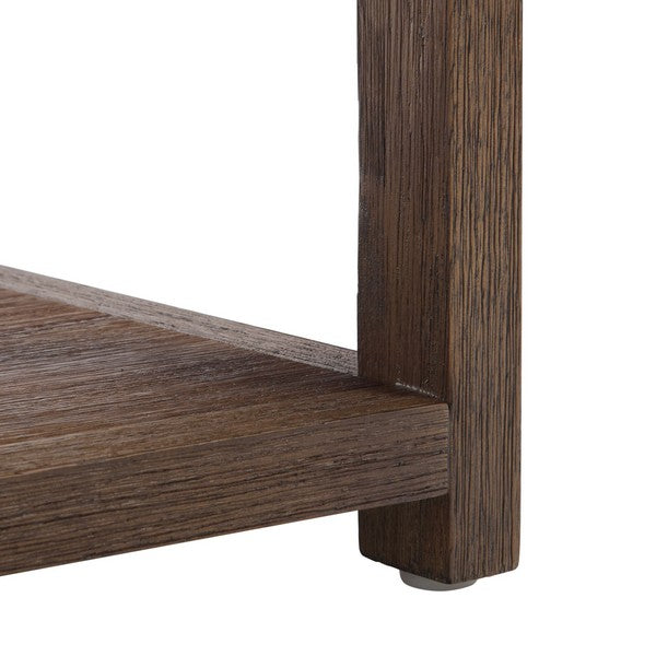 Sadie Wood Nightstand with 1 Drawer and 1 Shelf in Honey Brown