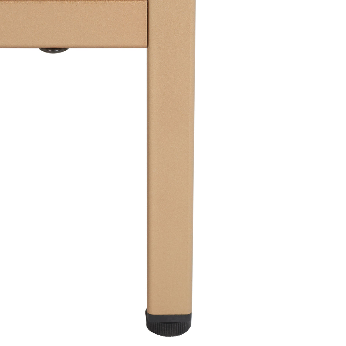Lylia 2 Drawer Nightstand in Bleached White and Gold