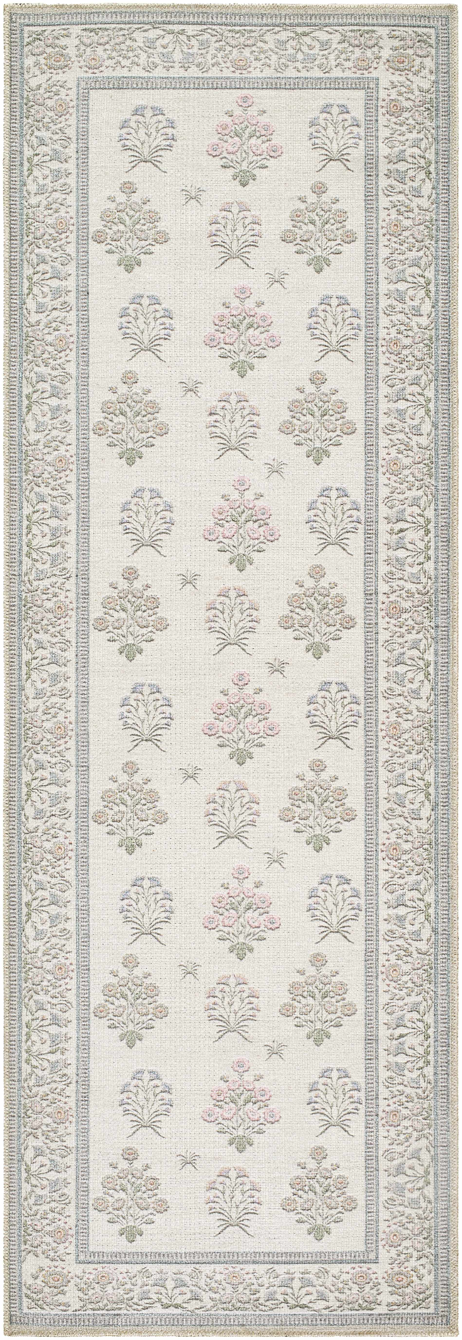 Aquene Ivory Washable Area Rug
