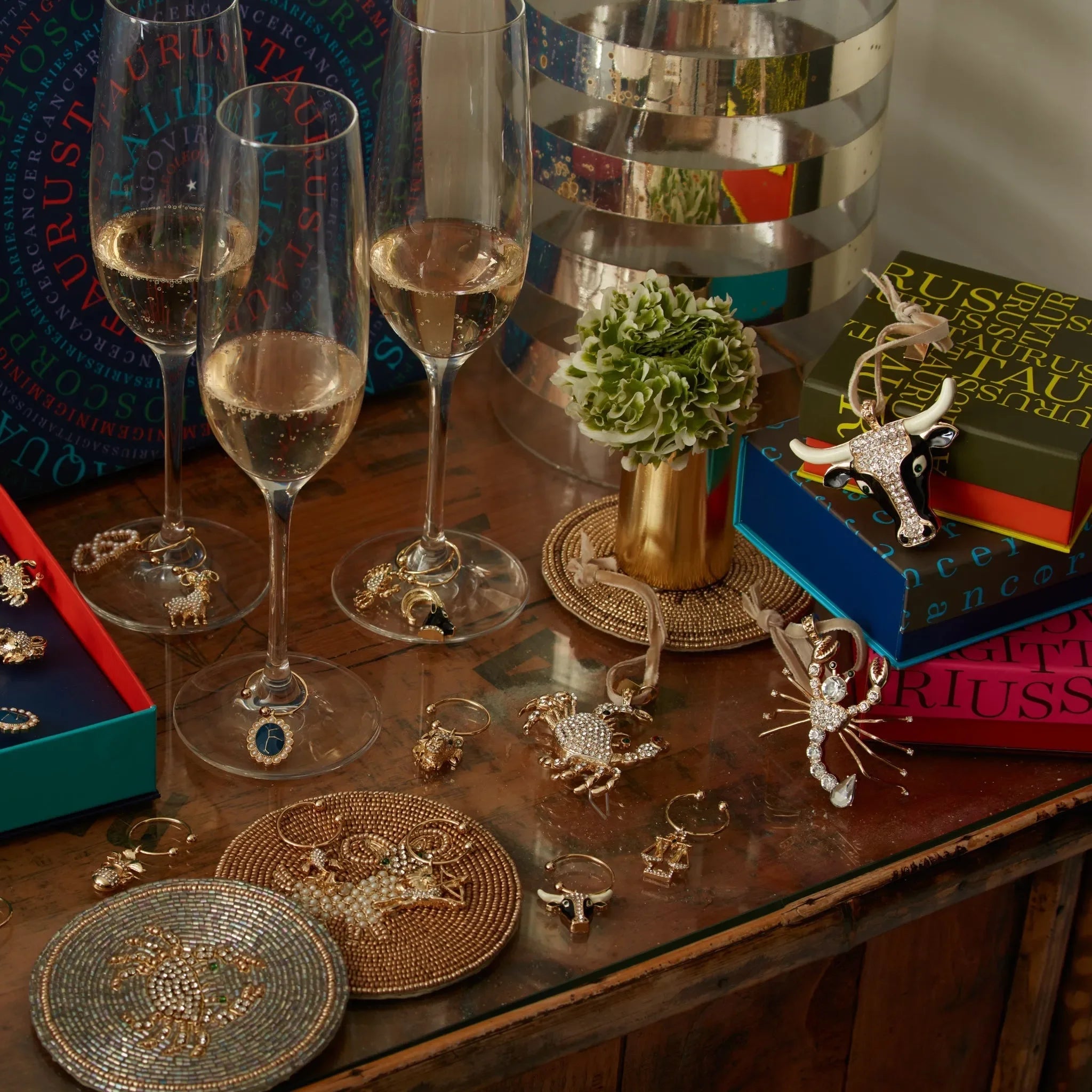 Gemini coasters, set of four - The Mayfair Hall