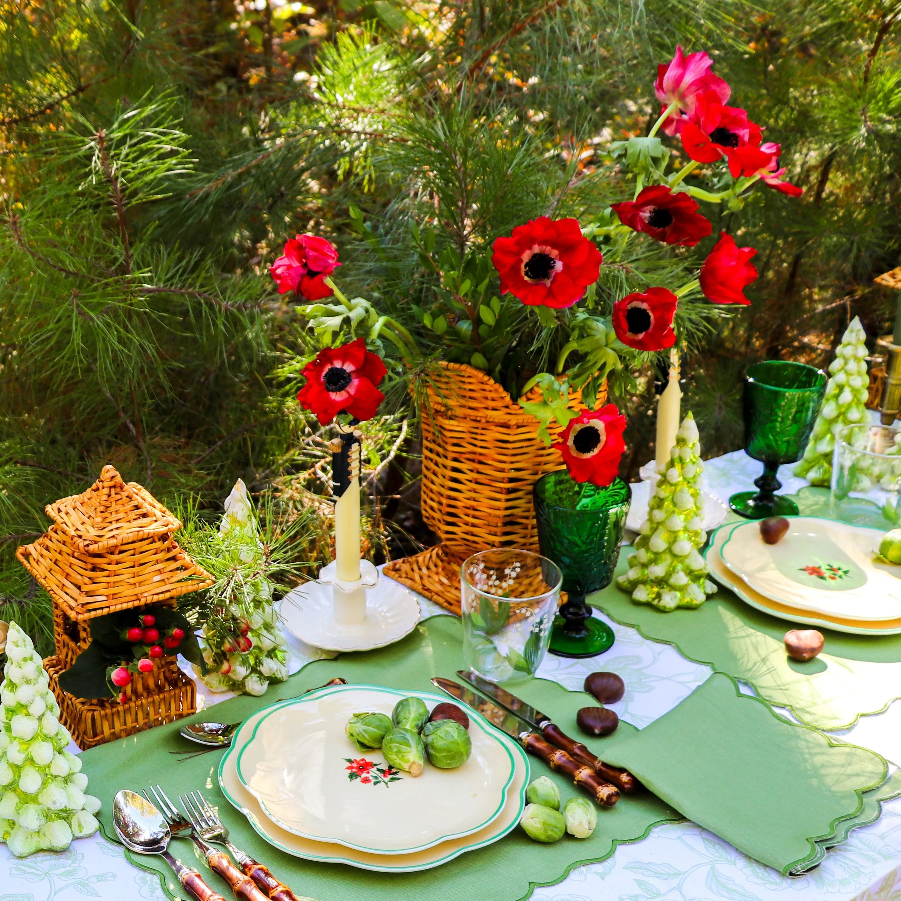 Handwoven Rattan Urn Vase in Natural