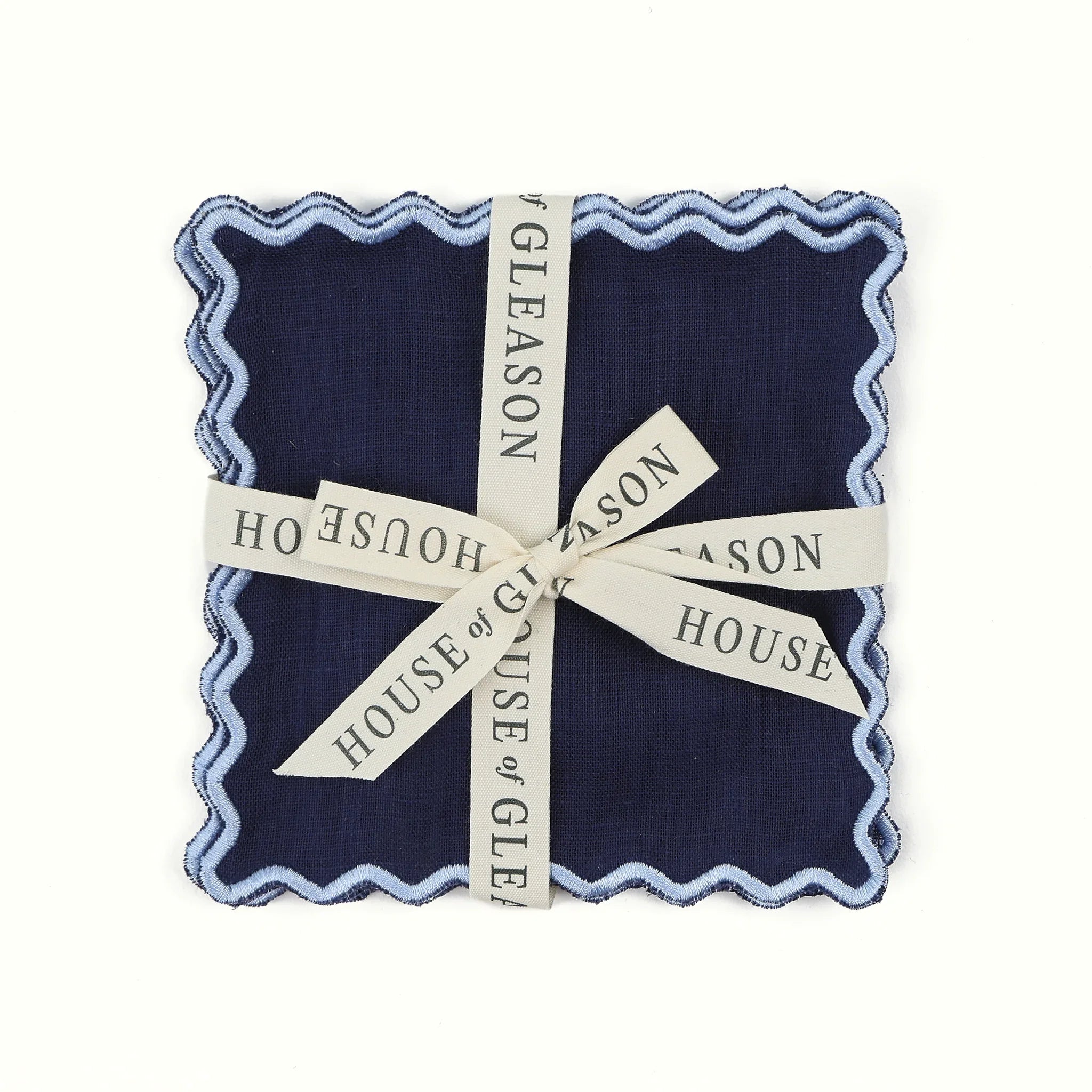 The Vivienne Square Cocktail Napkins - Navy - The Mayfair Hall