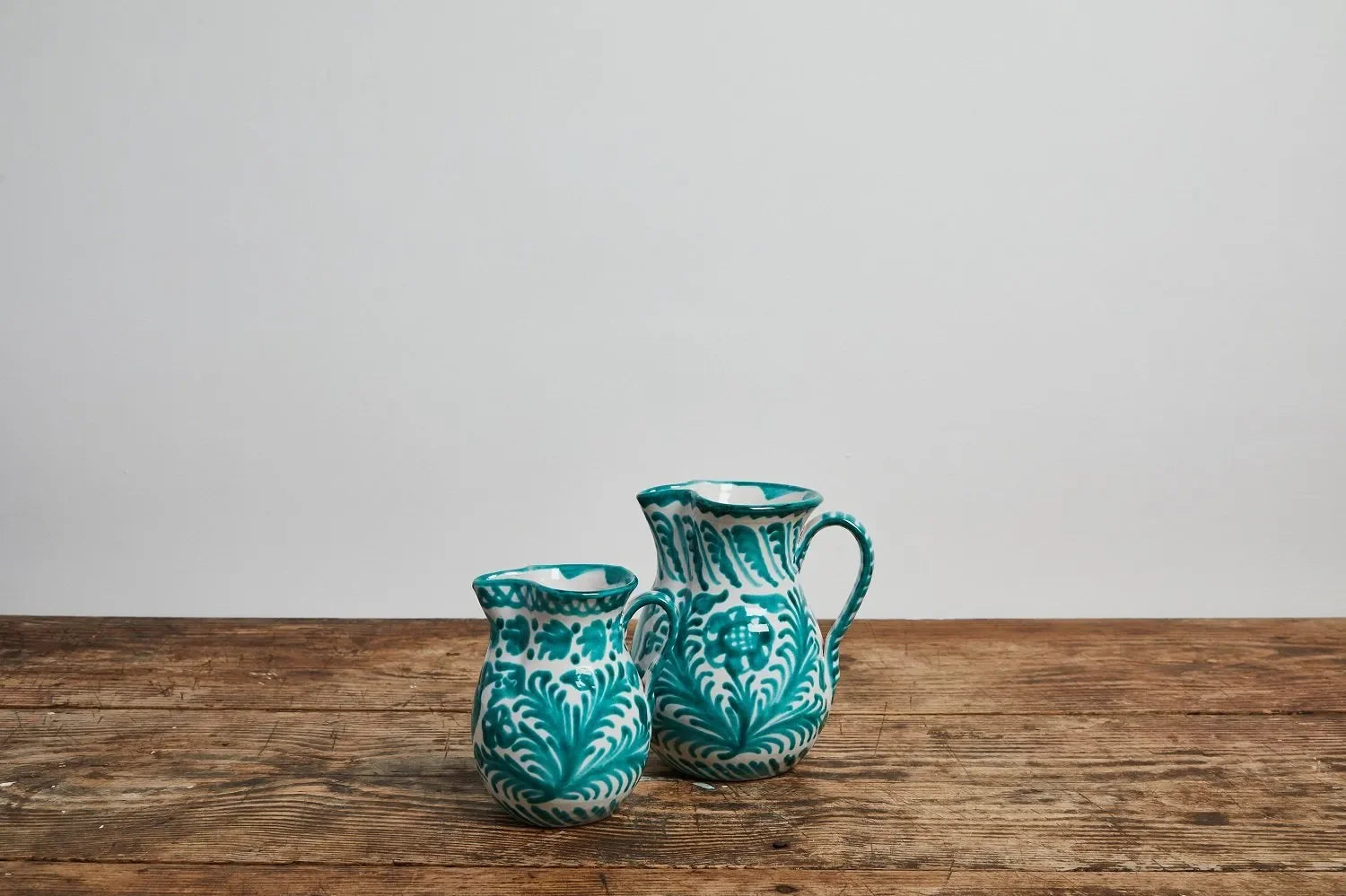 Medium pitcher with hand painted designs - The Mayfair Hall