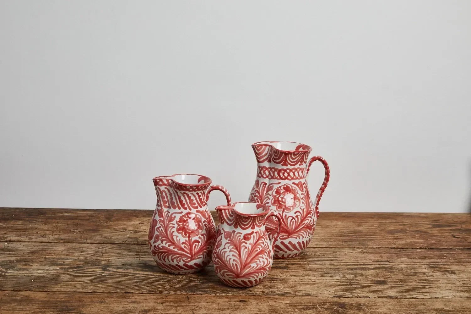 Medium pitcher with hand painted designs - The Mayfair Hall