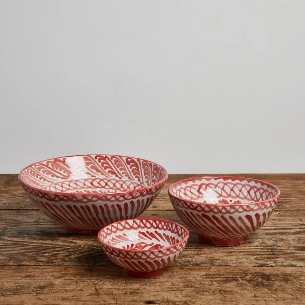 Large bowl with hand painted designs - The Mayfair Hall