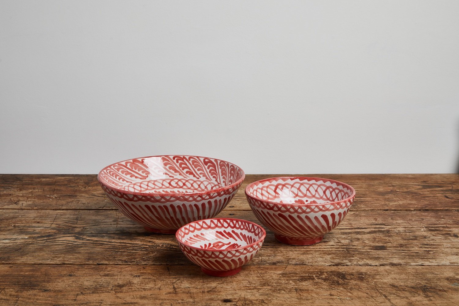 Medium bowl with hand painted designs