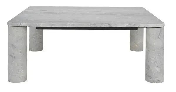 Nicoletta Marble Coffee Table in Light Gray - The Mayfair Hall